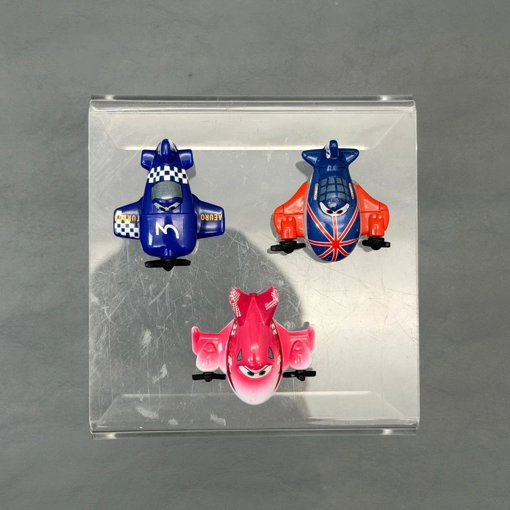 Disney Planes Micro Drifters Lot of 3 Mini Figures Rochelle Bulldog